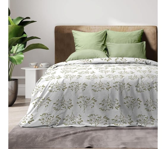 Комплект постельного белья Wenge 1.5, сатин, Concept 70x70, рис. 60074-1/15860-7 Morning romance 977030 1