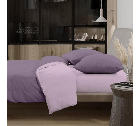 Комплект постельного белья Wenge 2.0, перкаль, Актив Optima 70x70, рис. 86013-5/86043-3 Lavender 998477