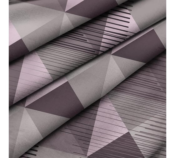 Комплект постельного белья Wenge евро, перкаль, Optima 70x70, рис. 60069-3/24500-80 Part geometry 977002
