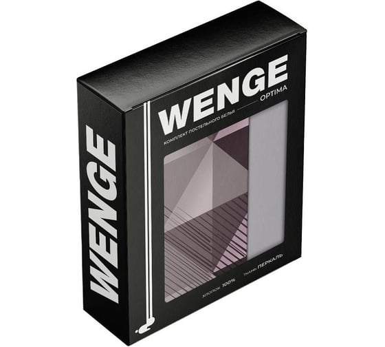 Комплект постельного белья Wenge евро, перкаль, Optima 70x70, рис. 60069-3/24500-80 Part geometry 977002