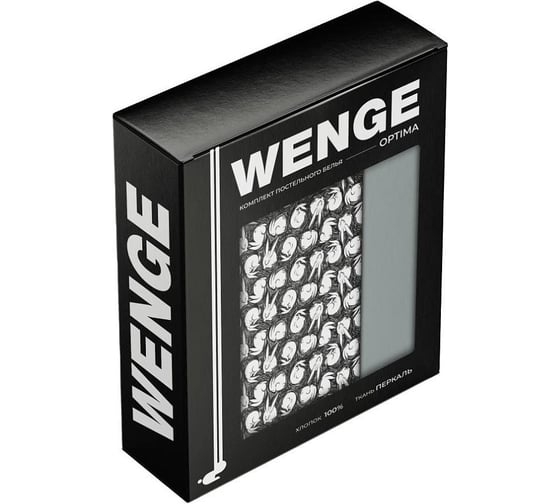 Комплект постельного белья Wenge семейный, перкаль, Optima 70x70, рис. 60032-1/24500-56 Rabbit 950875