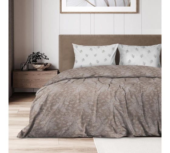 Комплект постельного белья Wenge семейный, перкаль, 50x70, рис. 24369-8/11215-1 Amalia 896867