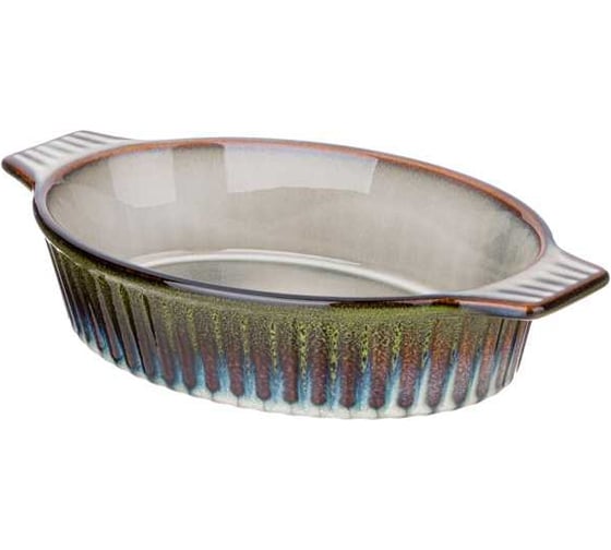 Форма для запекания Agness овальная reactive green 31x19x6,5 см 780-113