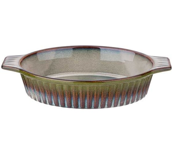 Форма для запекания Agness овальная reactive green 31x19x6,5 см 780-113