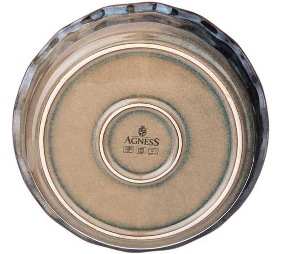 Форма для запекания Agness круглая reactive beige 26,8x6,5 см 780-117