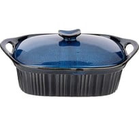 Форма для запекания Agness с крышкой reactive blue 33x23,2x9,5/12,8 см 2 л 780-110