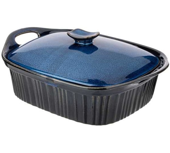 Форма для запекания Agness с крышкой reactive blue 33x23,2x9,5/12,8 см 2 л 780-110