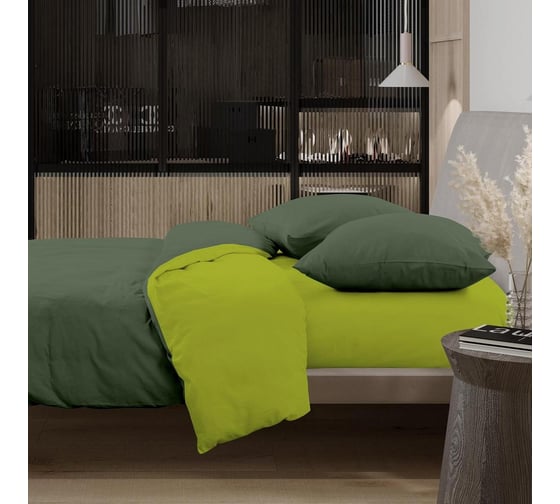 Комплект постельного белья Wenge евро перкаль Актив Optima (70x70) рис. 86105-12/86069-9 Forest 995106