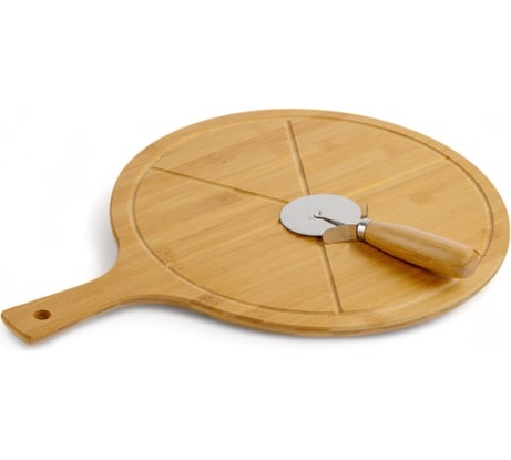 Набор доска для пиццы Attribute 2 предмета PIZZAIOLO 35 см + нож для пиццы AGP035