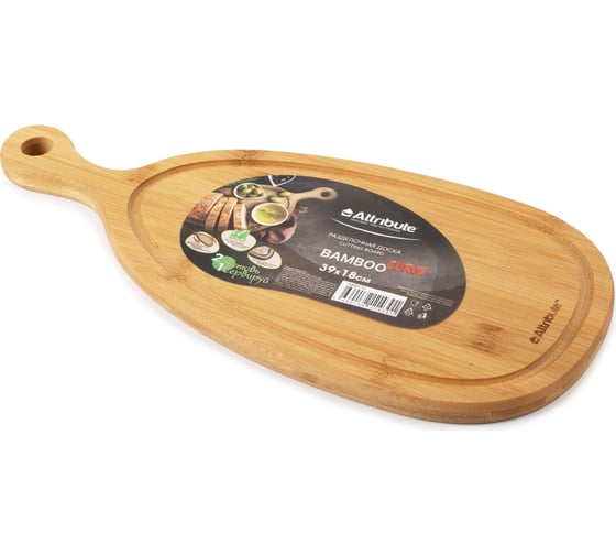 Разделочная доска Attribute BAMBOO CURVE 39x18x1.5 см ABX172