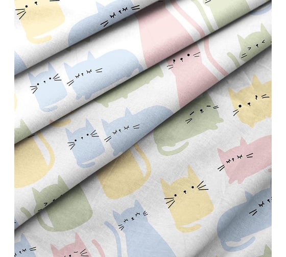 Комплект постельного белья Wenge детск. перкаль baby (40x60) рис. 60062-1 Kittens 913400