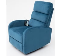 Кресло вибромассажное Calviano модель 2165, синий велюр 4816087400666