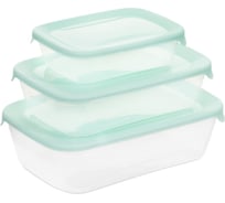 Набор контейнеров для СВЧ CURVER FRESH and GO 2+1+0.5 л, мята 08026-Q29-00