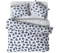 Комплект постельного белья Волшебная Ночь семейный, Yoga cat 790546