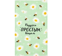 Кухонное полотенце Доляна Ромашки 35x60 см, 100% хлопок, 160 г/м2 5423135