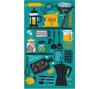 Кухонное полотенце Доляна Счастье есть 35x60 см, 100% хлопок, 160 г/м2 4136462