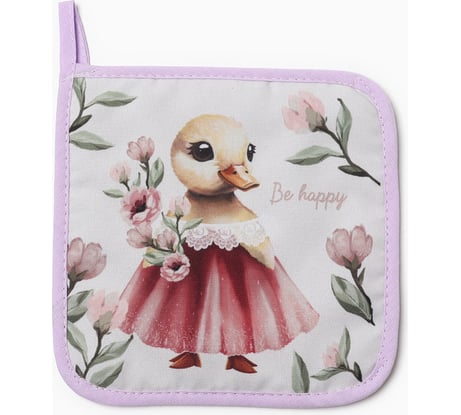 Прихватка Доляна Уточка 17х17 см, 35% хлопок, 65% полиэстер, ватин 250 г/м2 9927483