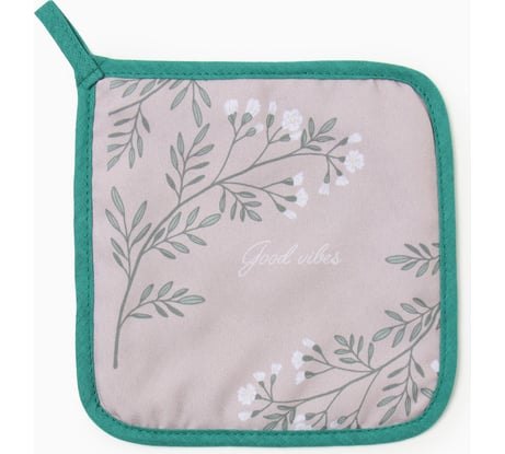 Прихватка Доляна Live is good 17х17 см, 35% хлопок, 65% полиэстер, ватин 250 г/м2 9927501