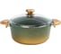 Кастрюля OMS collection со стеклянной крышкой 26x12,5 см 5.5 л, с антипригарным покрытием, оливковый 3110.01.02-26-OLV 1