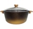 Кастрюля OMS collection со стеклянной крышкой 28x13 см 6.95 л с антипригарным покрытием, черный/золотой 3110.01.02-28-Gd 1
