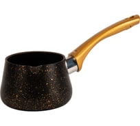 Турка OMS collection №3 0.35 л с антипригарным покрытием, черный, цвет ручки золотой 3232-Bk-3