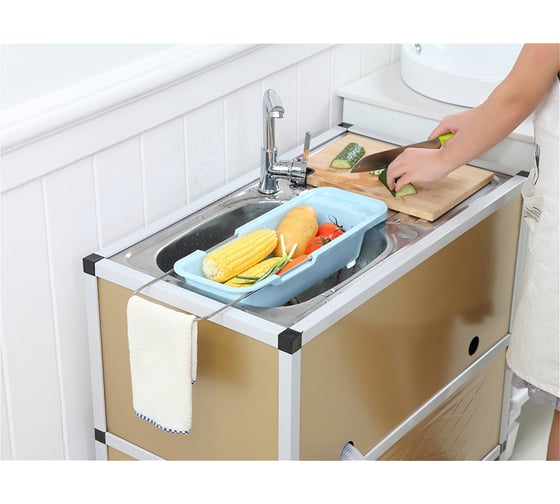Дуршлаг раздвижной IHome 45x17,5x9 см, серый 2386-3