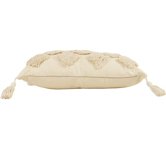 Подушка с кисточками IHome Ромбы, белая, 30x50 см STJH3814-2
