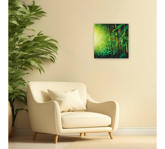 Картина на холсте Симфония Бамбук 30x30 см 1-006