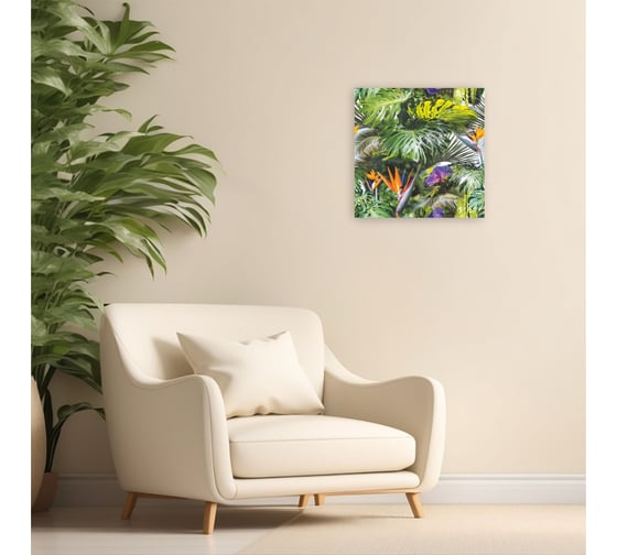 Картина на холсте Симфония Экзотика 30x30 см 1-013