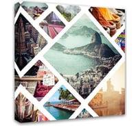 Картина на холсте Симфония Фотоколлаж 30x30 см 1-023