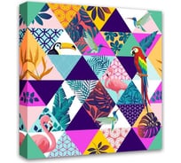 Картина на холсте Симфония Коллаж 30x30 см 1-024