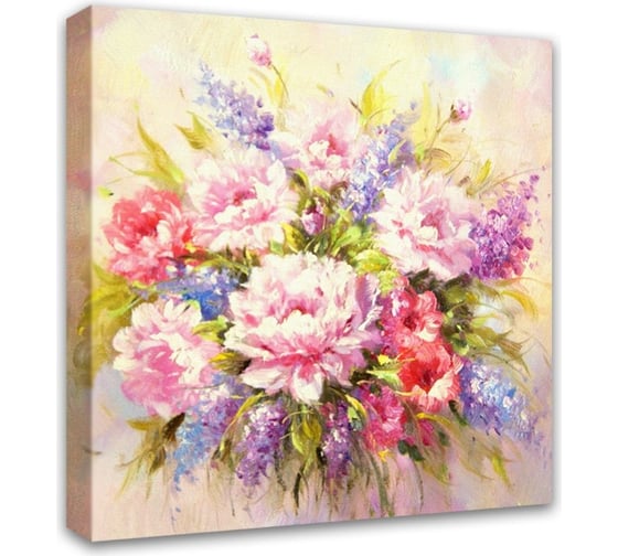 Картина на холсте Симфония Цветочная композиция 40x40 см 1-030 1