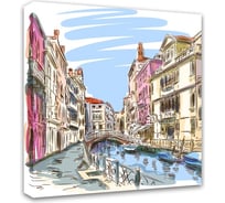 Картина на холсте Симфония Венеция 40x40 см 1-031