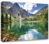 Картина на холсте Симфония Озеро в горах 40x50 см 1-056