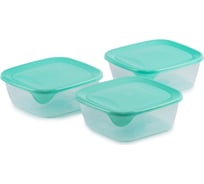 Набор контейнеров для СВЧ CURVER FRESH and GO 3x0.8 л, мята 08559-X51-00