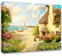 Картина на холсте Симфония Домик на берегу моря 40x50 см 1-064