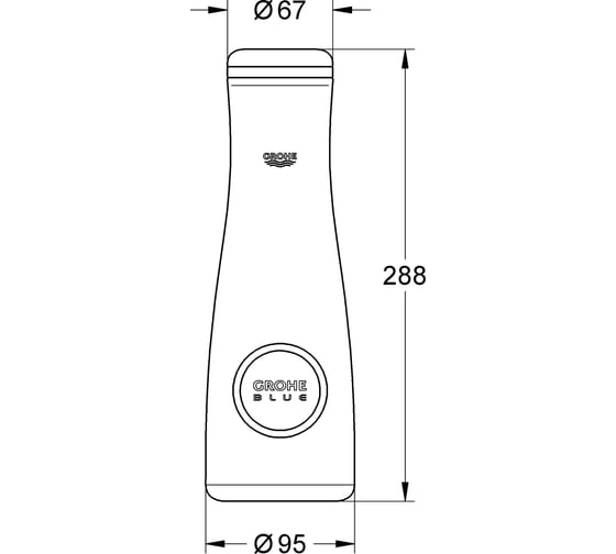Стеклянный графин Grohe Grohe Blue 40405000