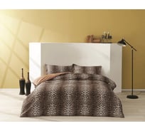 Комплект постельного белья TAC SATEN 1.5 спальный LEOPARD, коричневый 3255-96957