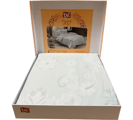 Комплект постельного белья TAC SATEN семейный LUCCA, мятный 3723-44136