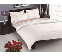 Комплект постельного белья TAC SATEN DELUX евро PRESTIGE, кремовый 4547-43872