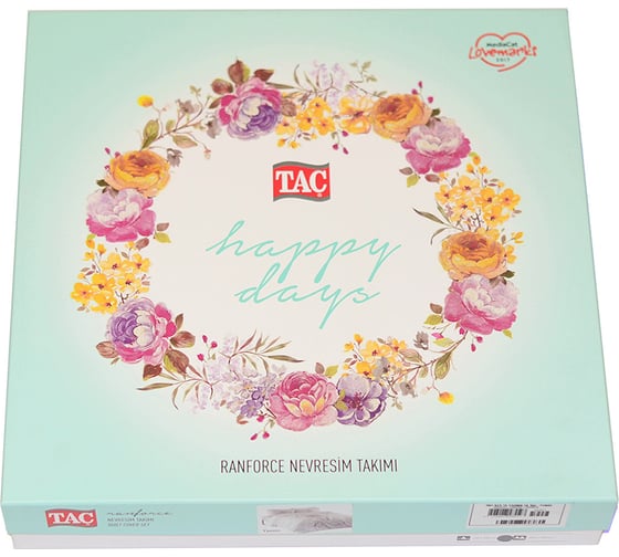 Комплект постельного белья TAC RANFORCE 1,5 сп JULIANNE, розовый 3465-29070