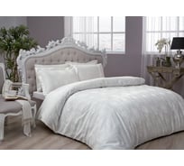 Комплект постельного белья TAC JAKAR SATEN евро DIANA, экрю 3796-55401