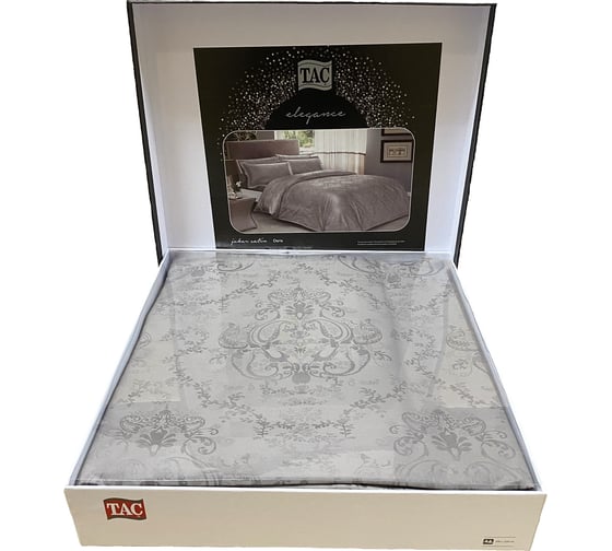 Комплект постельного белья TAC JAKAR евро DARIA, антрацит 4141-08392