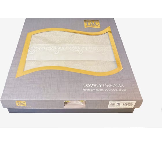 Комплект постельного белья TAC JAKAR евро LEO, белый 4620-98247