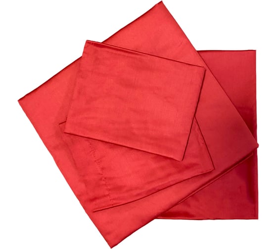 Комплект постельного белья TAC SATEN BASIC евро KIRMIZI, красный 3732-79215