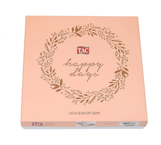 Комплект постельного белья TAC SATEN евро PAİSLEY, золотой 3 3254-94180