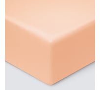 Простыня на резинке Ecotex ПРСС16 Моноспейс сатин, 160x200x23, персиковая 4680088205953