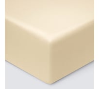 Простыня на резинке Ecotex ПРСС16 Моноспейс сатин, 160x200x23, кремовая 4680088205991