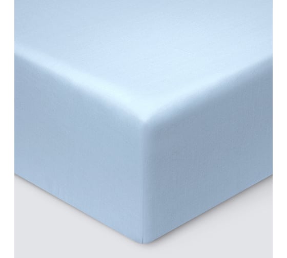 Простыня на резинке Ecotex ПРСС16 Моноспейс сатин, 160x200x23, серо-голубая 4680088206011 1