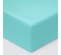 Простыня на резинке Ecotex ПРСС16 Моноспейс сатин, 160x200x23, бирюзовая 4680088205335